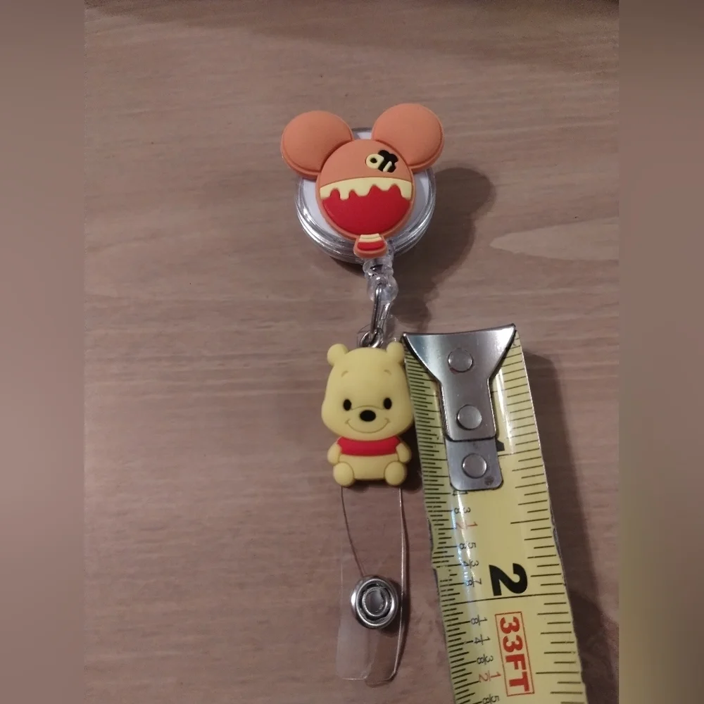 🐻✨ Cute Disney Winnie the Pooh Honey Bee ID Badge Reel Holder, Nurse, CNA